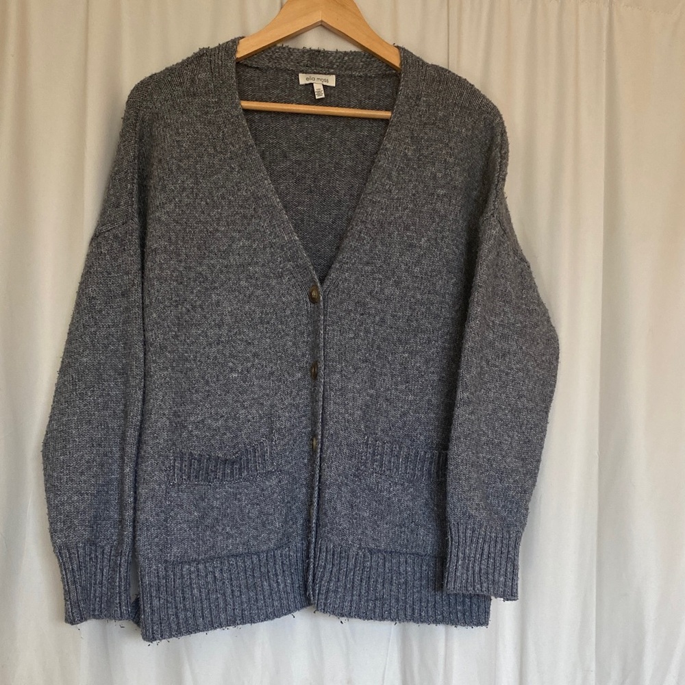 Ella Moss Charcoal Cardigan Sweater